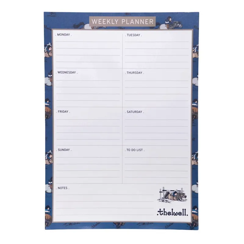 Hy Equestrian Thelwell Collection A4 Weekly Planner - Classic Blue