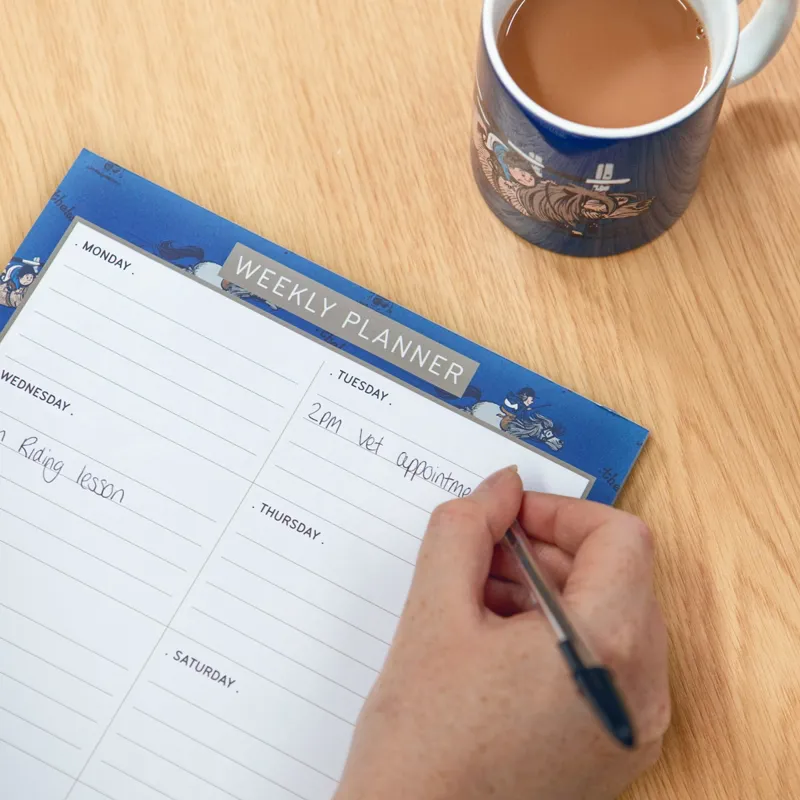 Hy Equestrian Thelwell Collection A4 Weekly Planner - Classic Blue-1