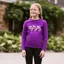 Dublin Kids Poppy Puff Sleeve Tee - Imperial Purple/Winged Ponies