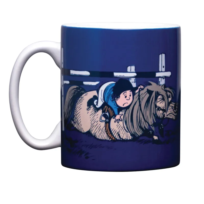 Hy Equestrian Thelwell Collection Jumps Mug - Classic Blue