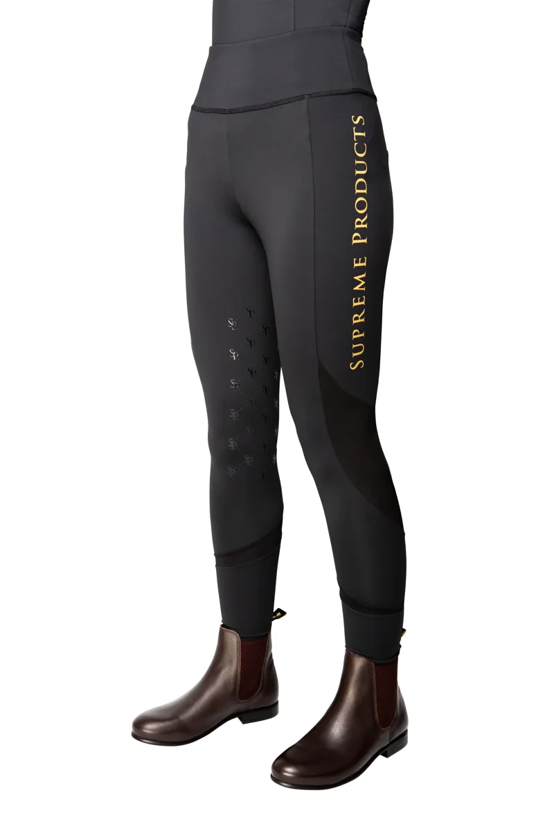 Supreme Products Active Show Rider Leggings - Black/Gold