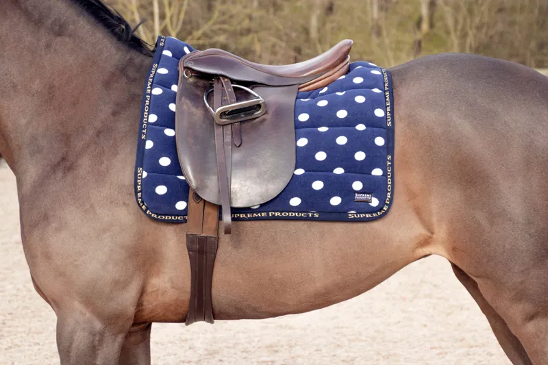 Supreme Products Dotty Fleece Saddle Pad - Noble Navy