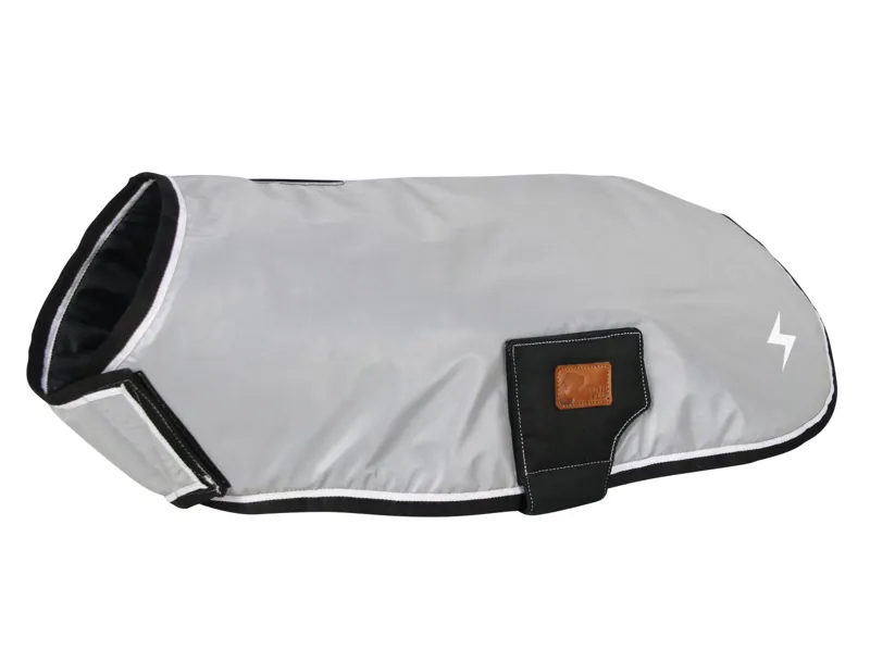 Benji and Flo Silva Flash Dog Coat - Black/Reflective Silver