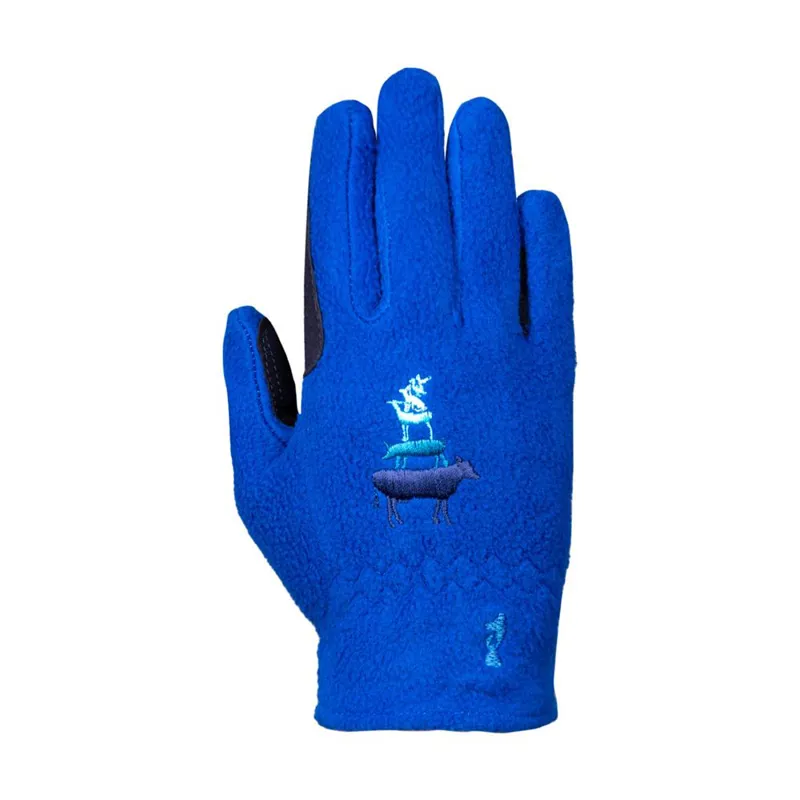 Little Knight Farm Collection Fleece Gloves - Cobalt Blue
