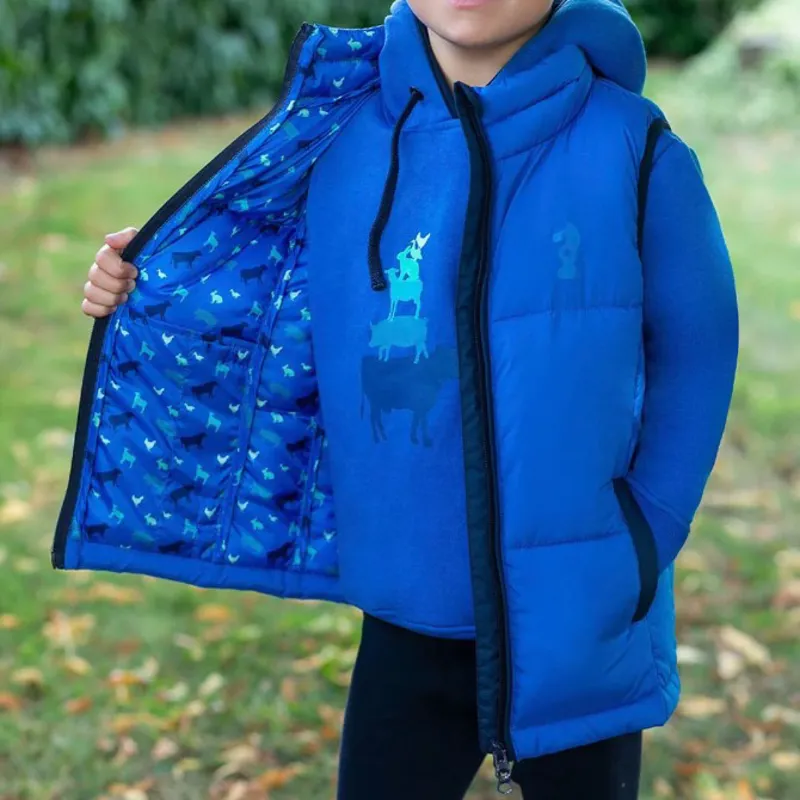 Little Knight Farm Collection Padded Gilet - Cobalt Blue-1