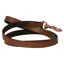 Benji and Flo Deluxe Padded Leather Dog Lead - Tan/Rose Gold