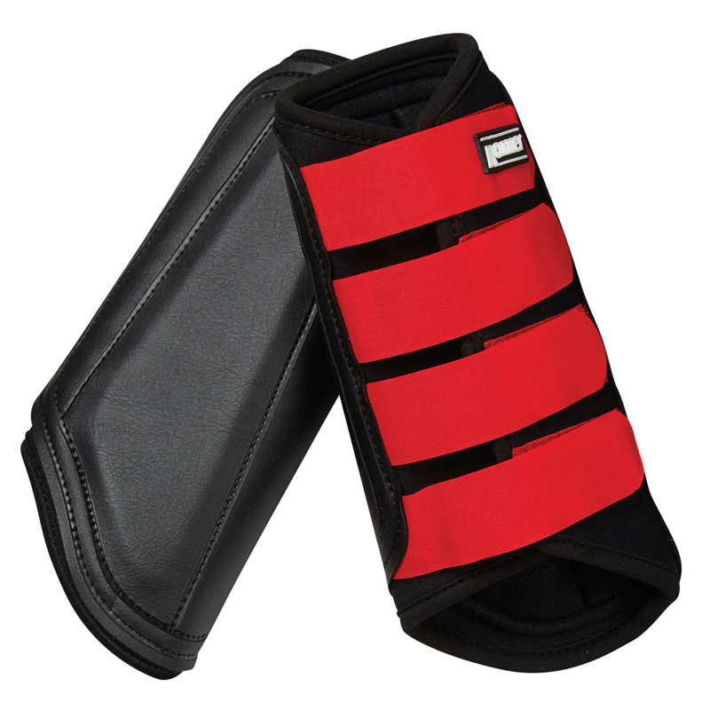 Roma Neoprene Brushing Boots - Black/Bright Red