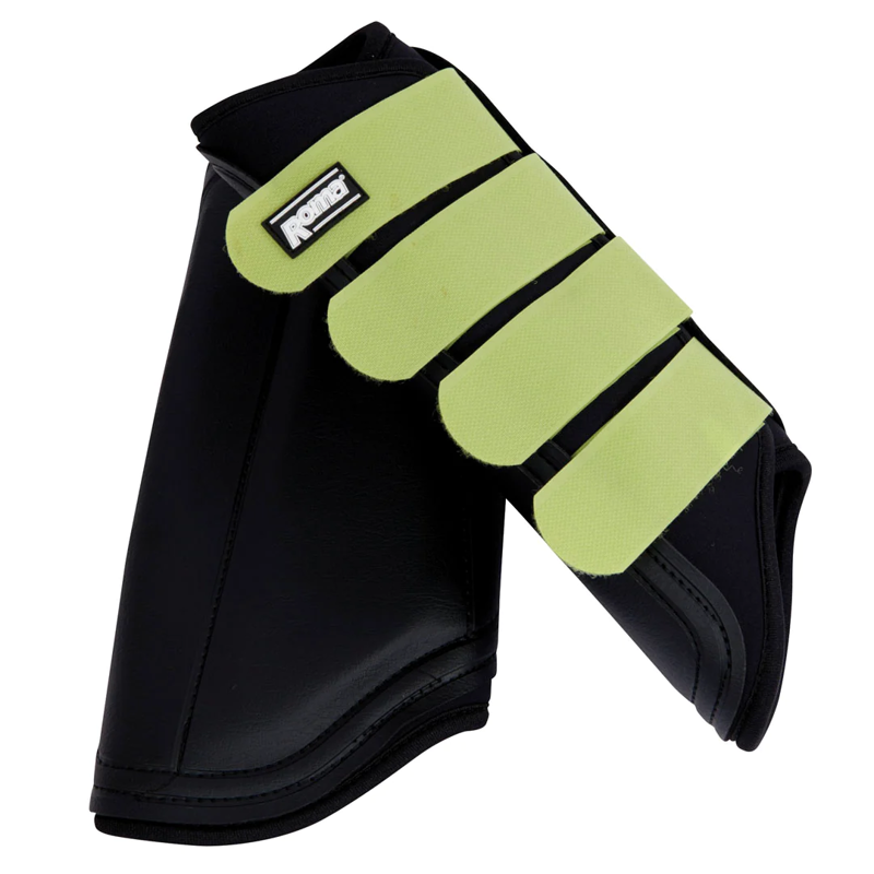 Roma Neoprene Brushing Boots - Black/Green