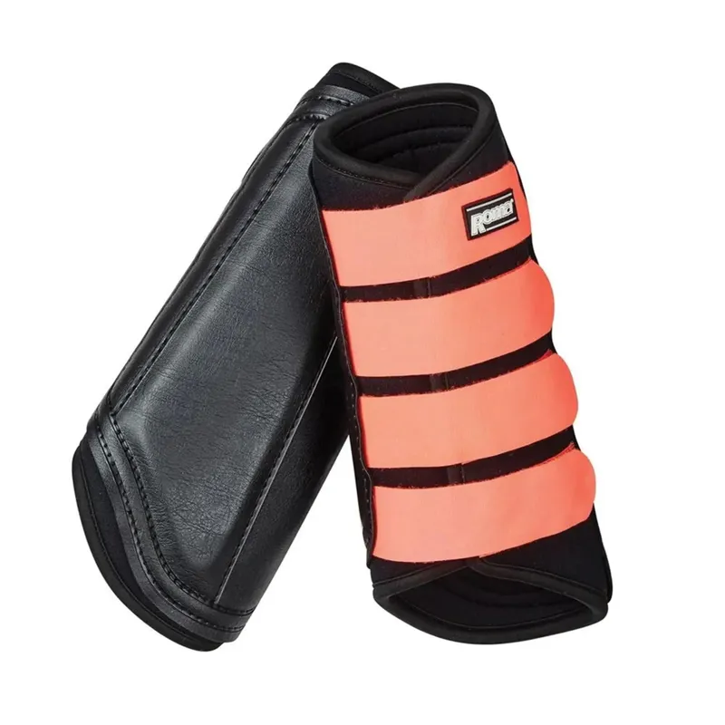 Roma Neoprene Brushing Boots - Black/Orange