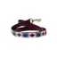 Benji and Flo Sublime Polo Leather Dog Lead - Grape/Riviera