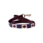 Benji and Flo Sublime Polo Leather Dog Lead - Navy/Rose