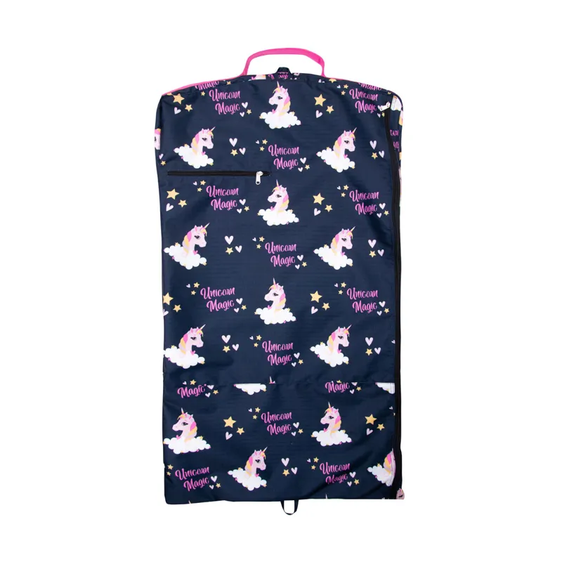 Hy Equestrian Unicorn Magic Garment Bag - Navy/Pink