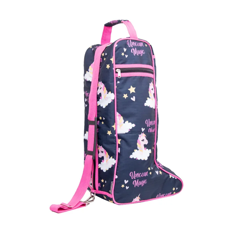 Hy Equestrian Unicorn Magic Boot Bag - Navy/Pink-1