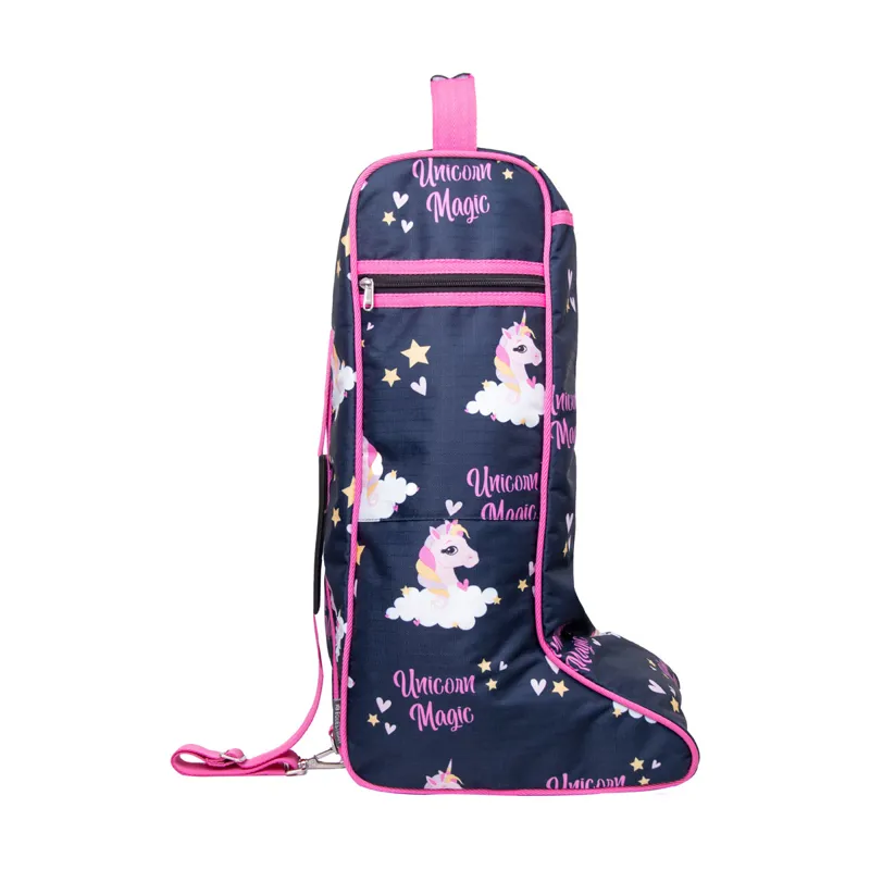 Hy Equestrian Unicorn Magic Boot Bag - Navy/Pink