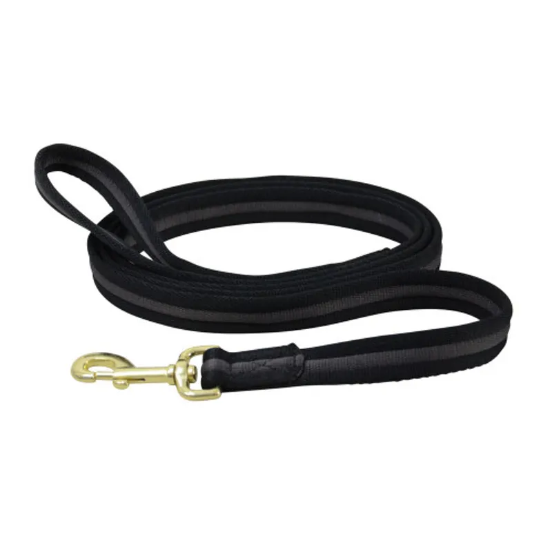 Hy Soft Webbing Lead Rein - Black/Grey