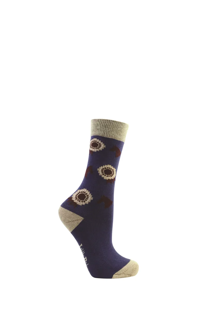Little Rider Riding Star Collection Socks - Pack Of 3 - Navy/Burgundy-1