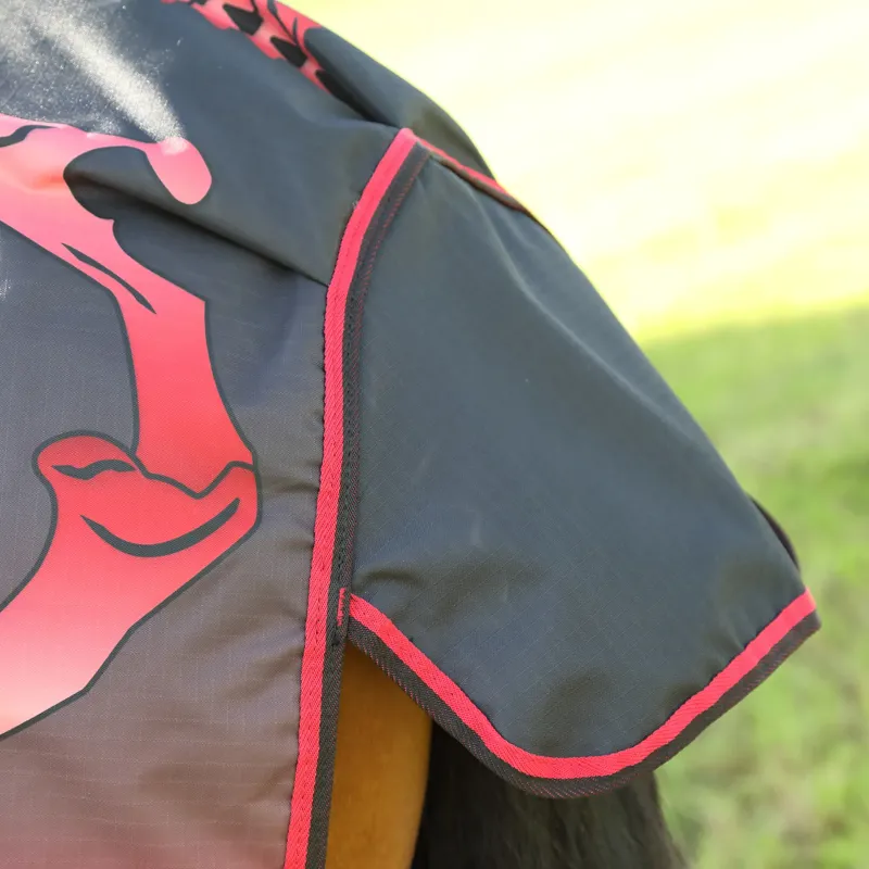 Shires Tempest Original 100g Combo Turnout Rug - Red Skeleton-4