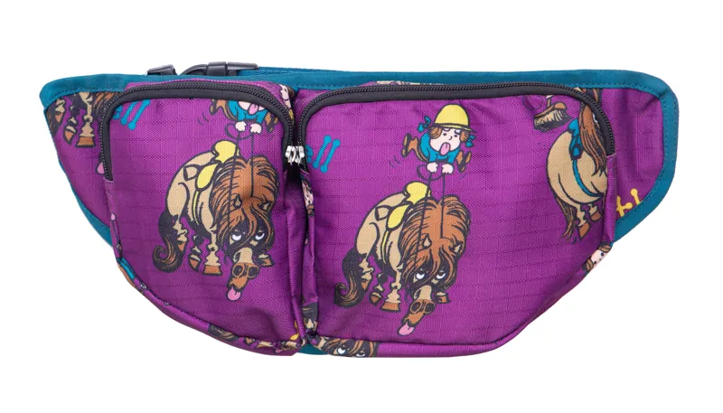 Hy Equestrian Thelwell Collection Pony Friends Bum Bag - Purple/Blue