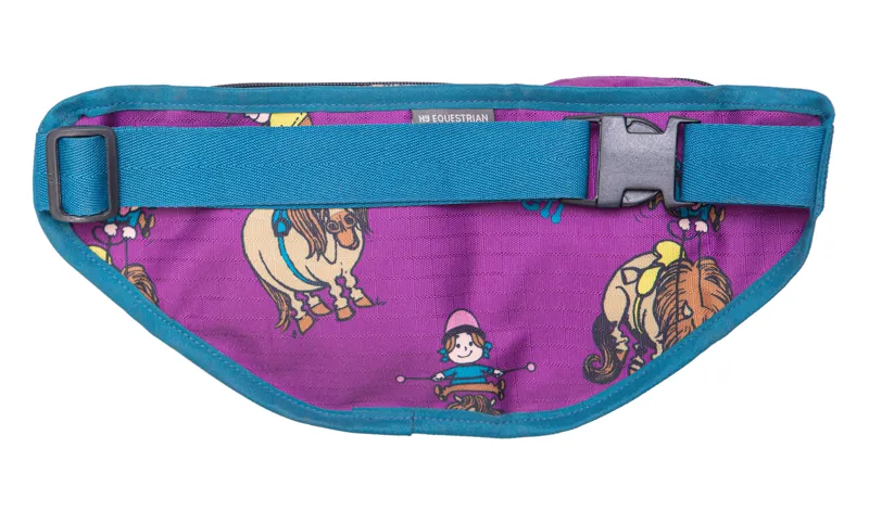 Hy Equestrian Thelwell Collection Pony Friends Bum Bag - Purple/Blue-1
