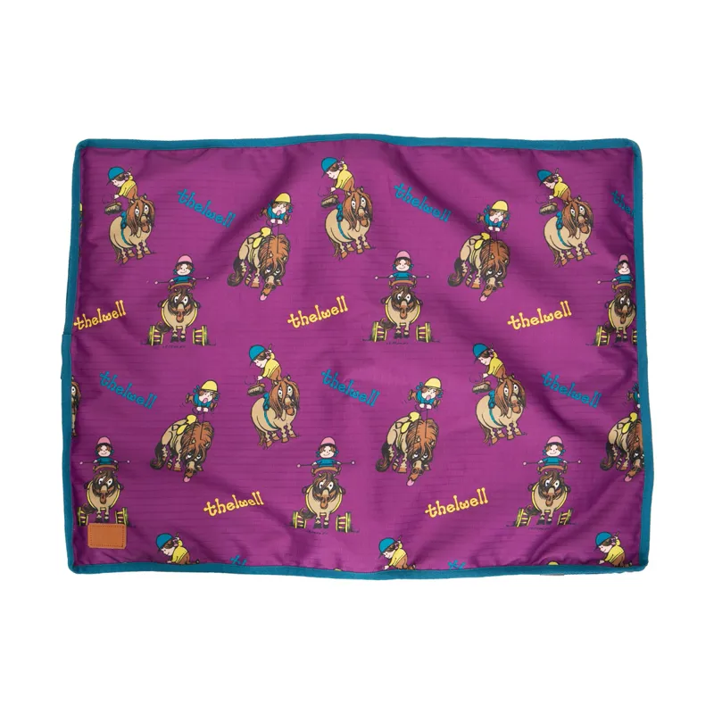 Benji and Flo Thelwell Collection Pony Friends Dog Bed - Imperial Purple/Pacific Blue-1
