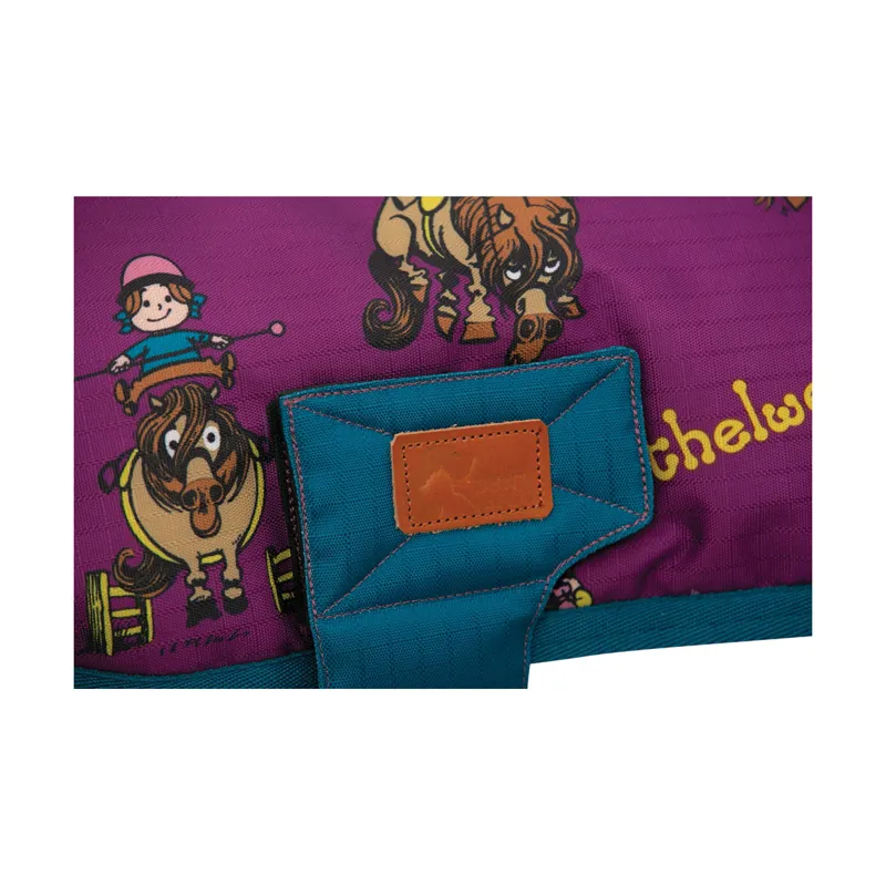 Benji and Flo Thelwell Collection Pony Friends Dog Coat - Imperial Purple/Pacific Blue-2