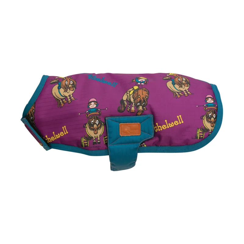 Benji and Flo Thelwell Collection Pony Friends Dog Coat - Imperial Purple/Pacific Blue-1