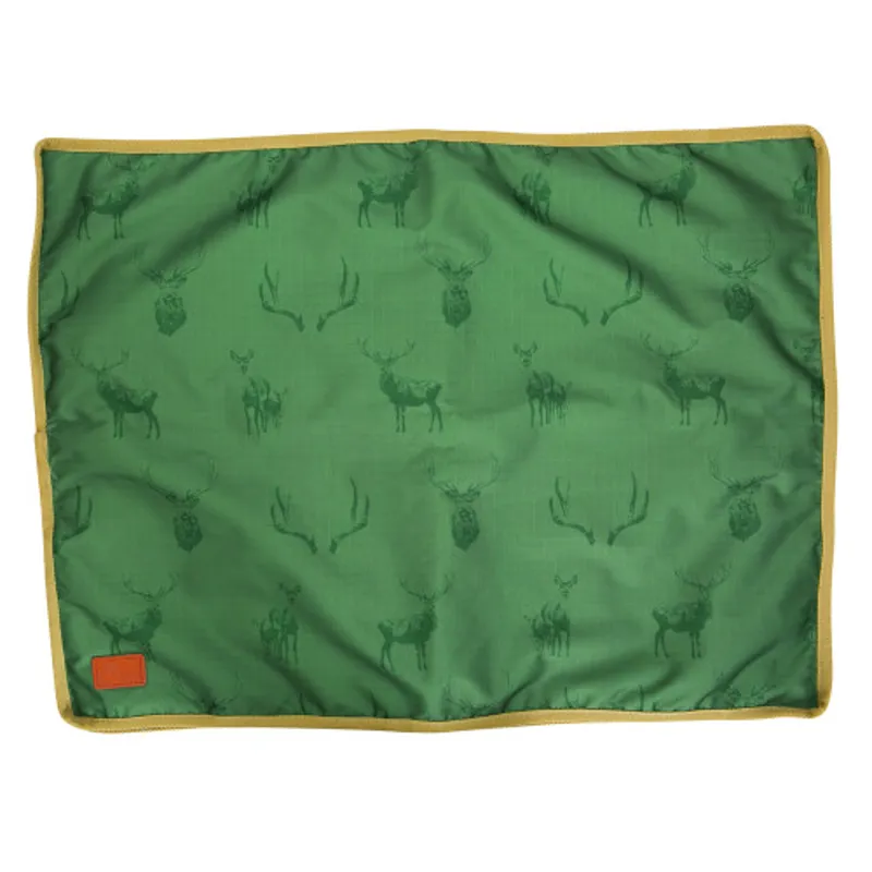 Benji and Flo Divine Deer Dog Bed - Moss/Merlot/Fawn-1