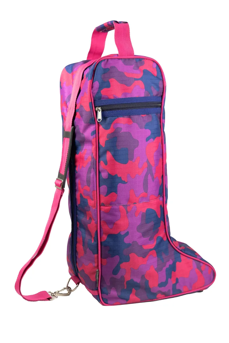 Hy Equestrian DynaForce Boot Bag - Raspberry/Navy