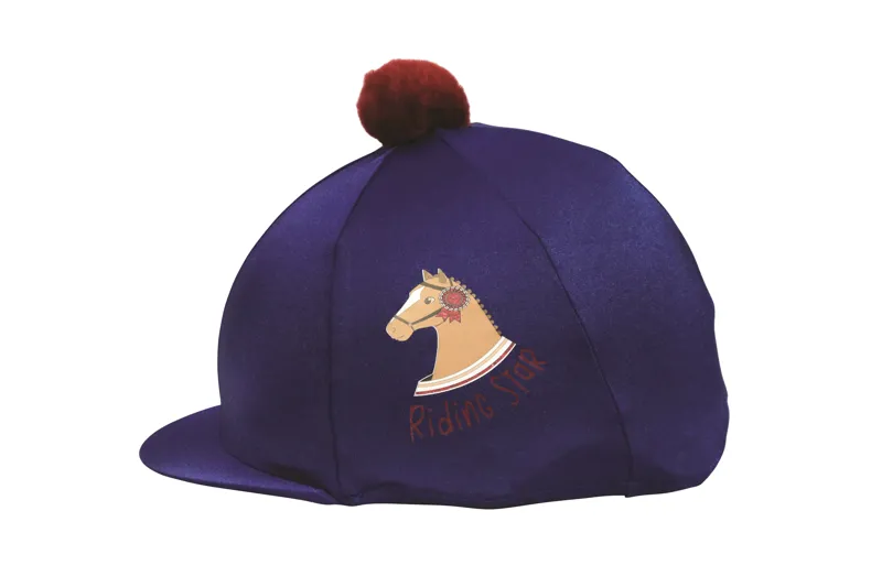 Little Rider Riding Star Collection Hat Cover - Navy/Burgundy