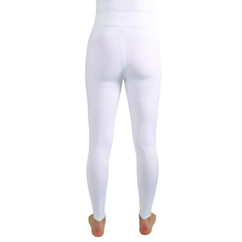 Hy Equestrian Melton Riding Tights - White-3