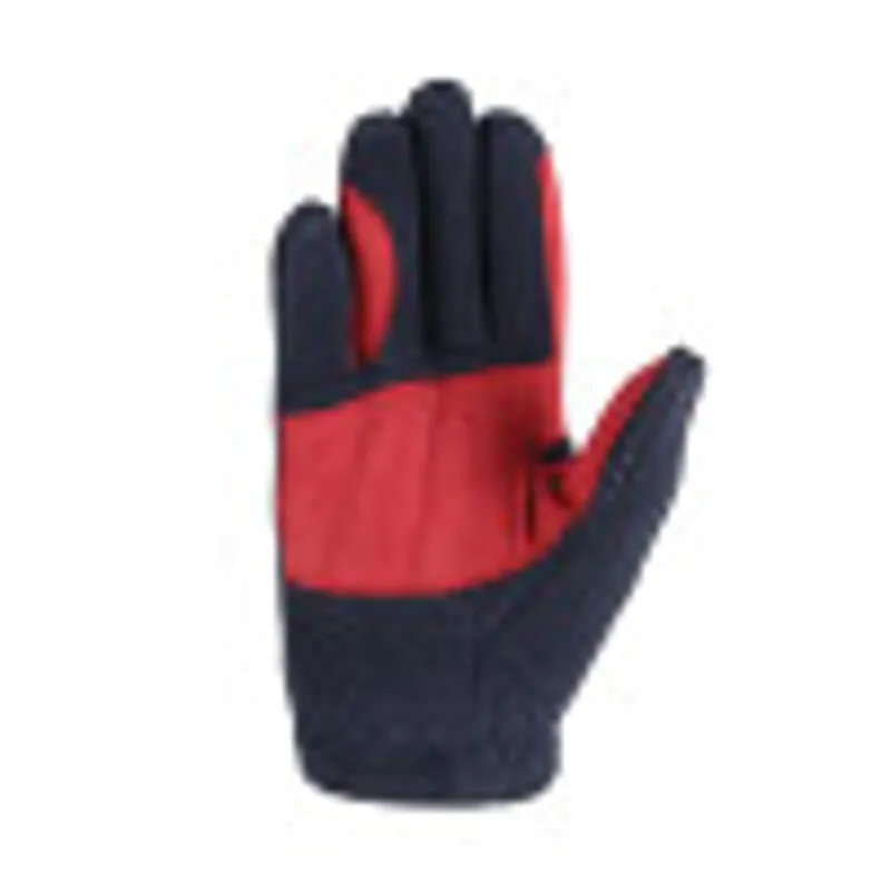 Little Rider Riding Star Collection Fleece Riding Gloves - Navy/Burgundy-1