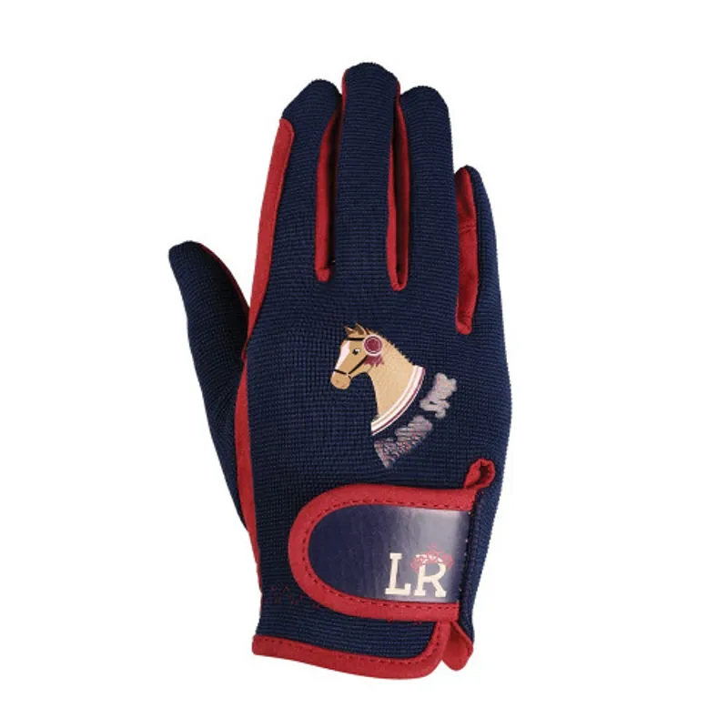 Riding Star Collection Riding Gloves by Little Rider - Navy/Burgundy