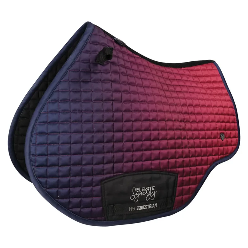 Hy Equestrian Synergy Elevate Saddle Pad - Navy/Fig