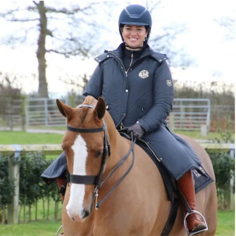 Supreme Products Active Show Rider Waterproof Coat - Black/Gold-5