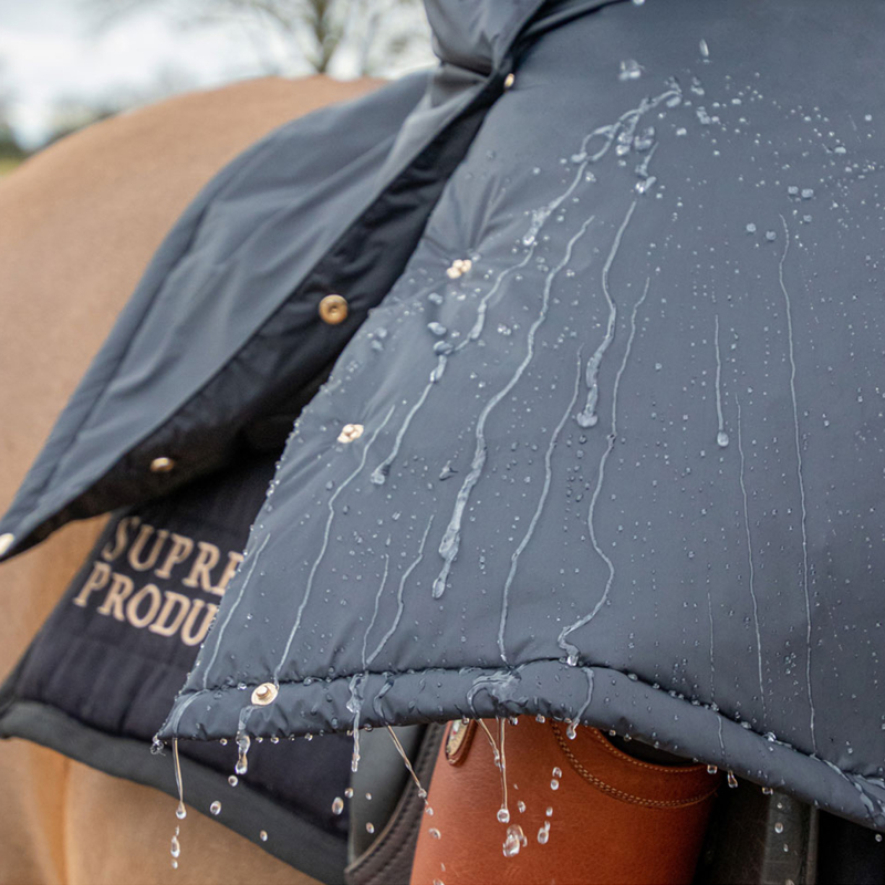 Supreme Products Active Junior Show Rider Waterproof Coat - Black/Gold-4