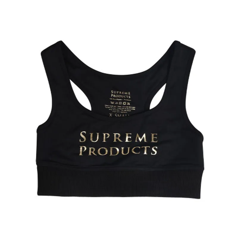 Supreme Products Active Show Rider Sports Bra - Black/Gold