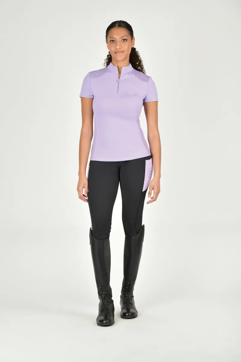 Dublin Tabby Short Sleeve Riding Top - Mauve