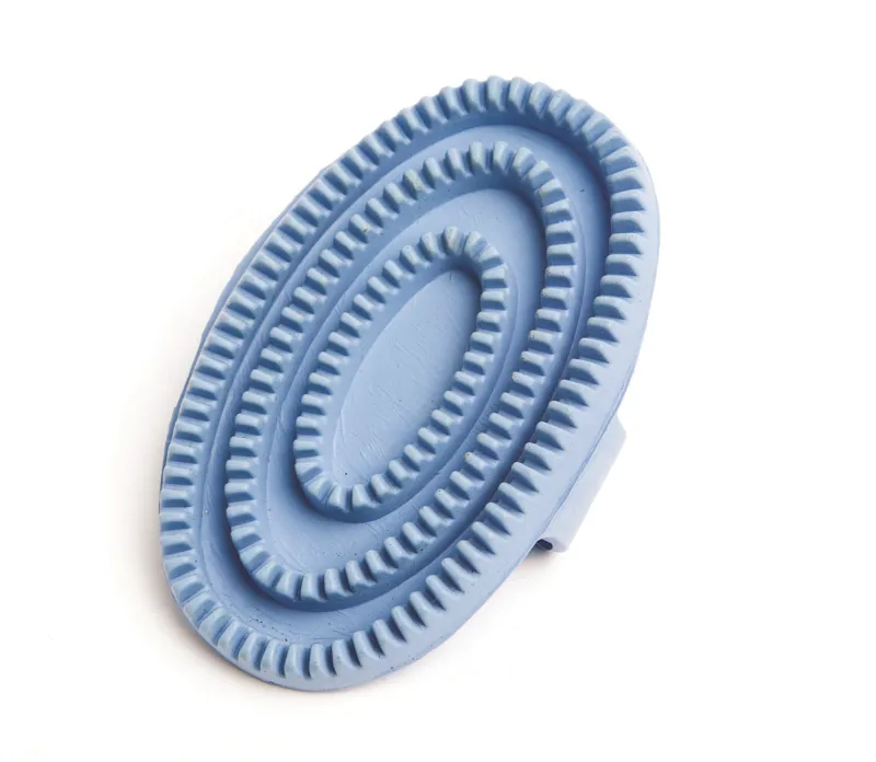 Roma Rubber Curry Comb - Blue