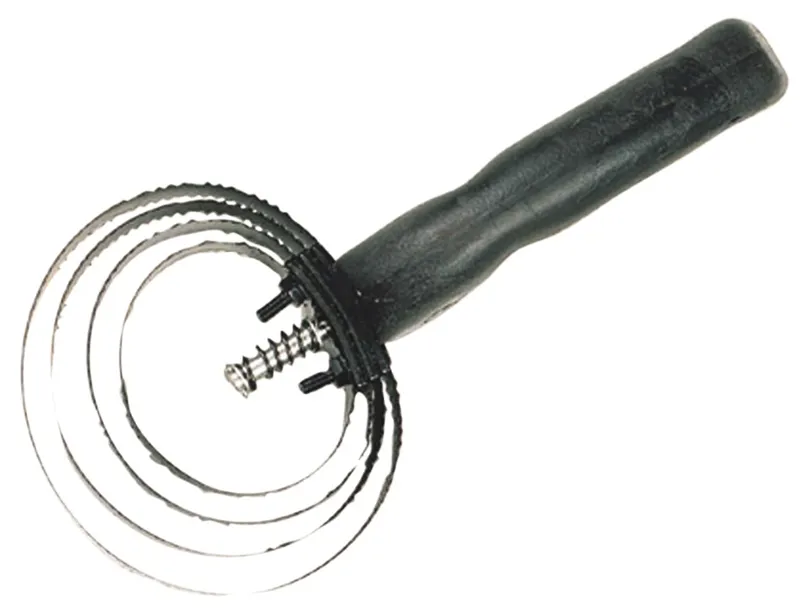 Roma Reversible Metal Curry Comb - Black