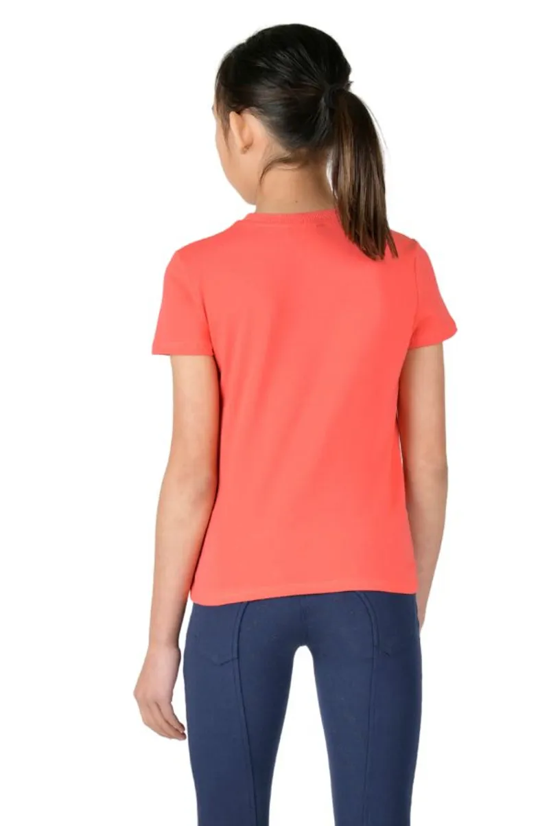 Dublin Children's Tilly Tee - Coral Rainbow Horse-2