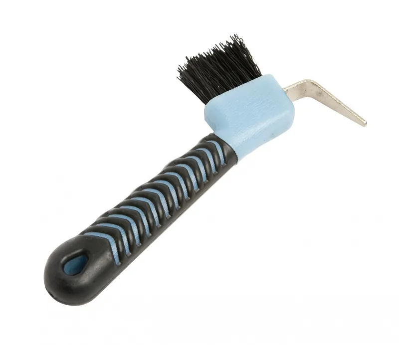 Roma Deluxe Soft Grip Hoof Pick - Light Blue/Black