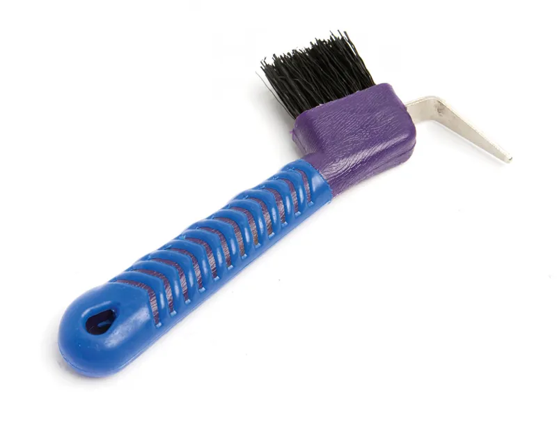 Roma Deluxe Soft Grip Hoof Pick - Purple/Blue
