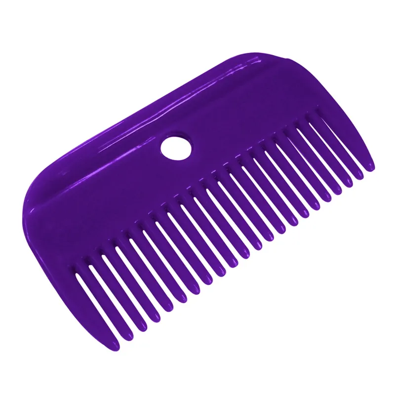 Roma Plastic Mane Comb - Purple