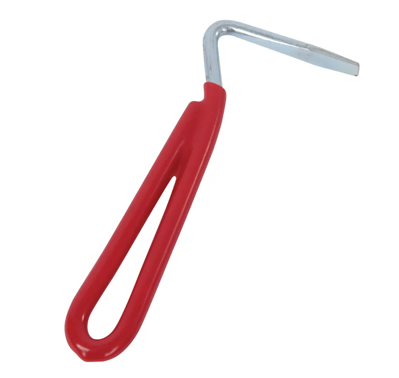 Roma Vinyl Handle Hoof Pick - Red
