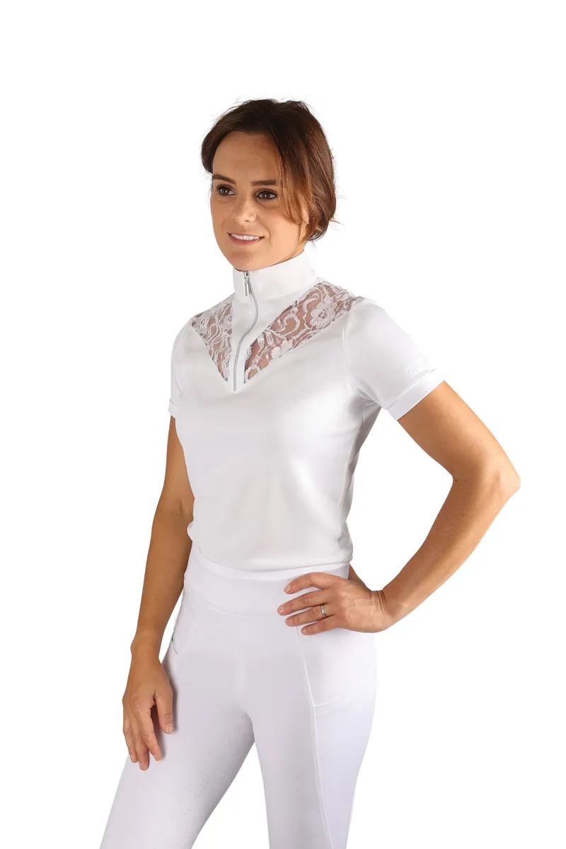 Hy Equestrian Lesley Show Shirt - White-1