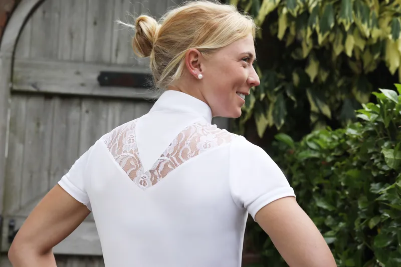 Hy Equestrian Lesley Show Shirt - White-5