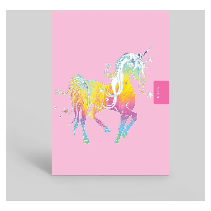 Deckled Edge Notebook - Starry Mythical Unicorn