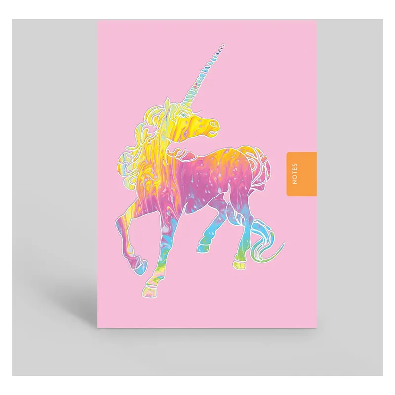 Deckled Edge Notebook - Mythical Unicorn 