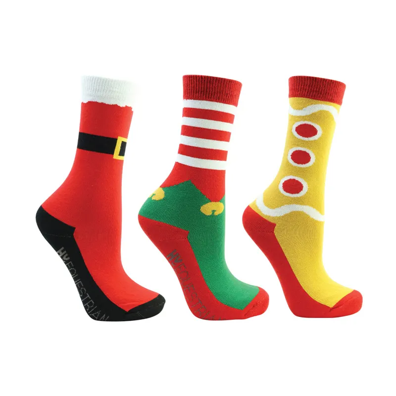 Hy Equestrian Festive Feet Childs Christmas Socks