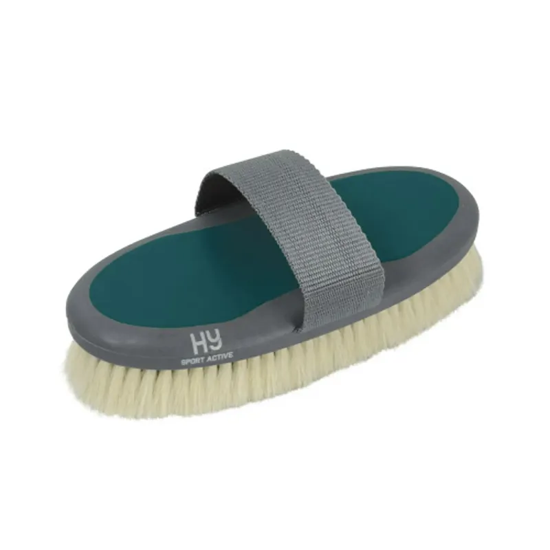 Hy Sport Active Goat Hair Body Brush - Alpine Green